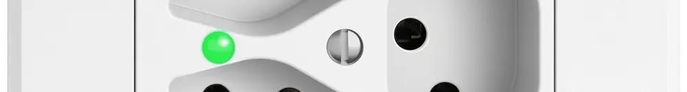 UP-Steckdose EDIZIO.liv SNAPFIX® 3×T13 mit LED grün ws 