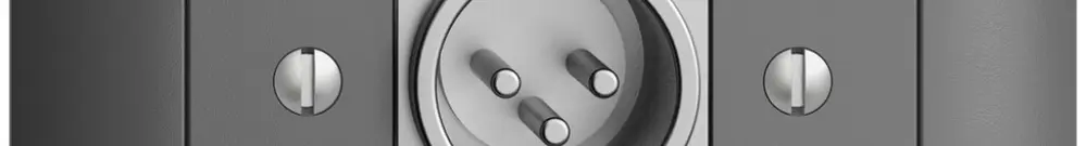 Prise ENC XLR avec fiche EDIZIOdue gris foncé 