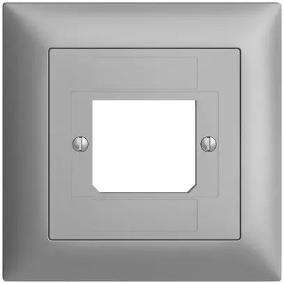 Kit frontale EDIZIOdue silver 88×88mm 1×TT 3×RJ 