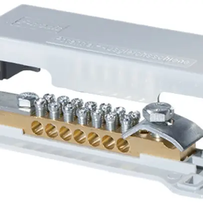 Barra compensazione di potenziale ELBRO 7×2.5…16mm², 1×30×3.5mm, 1×Ø7…10mm 