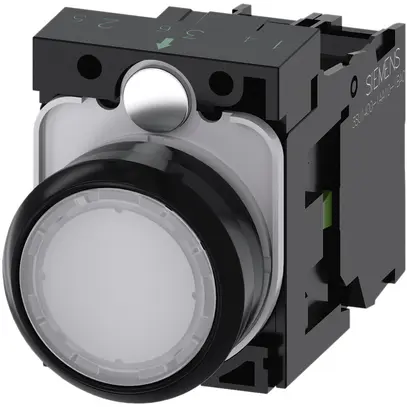 Pulsante luminoso Siemens SIRIUS ACT c.supporto+LED 1Ch bianco plastica 