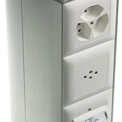 Potelet de raccordement Ellipse h=325 anod. avec 4 boîtes NIS IP20 