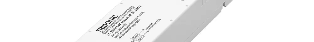 Alimentazione LED Tridonic LC 20…200W 24V DALI DSI IP20 325×43×30mm 