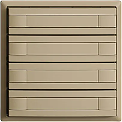 Poussoir ENC KNX 4× EDIZIOdue sand RGB sans LED avec insert papier 