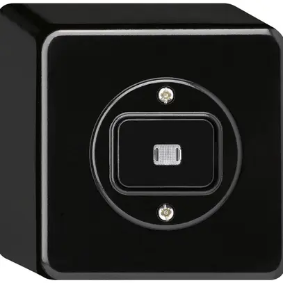 Pulsante luminoso AP basico AR/1L nero 