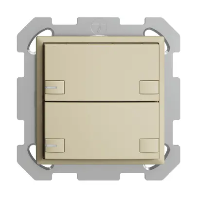 Pulsante KNX RGB INC EDUE, 250mW, c.LED RGB, 2×pulsante, com.2×tasti, van 