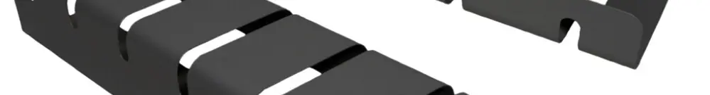 Canal-guide de câble sous-table ROLINE 530×110×80mm tôle d'acier noir 2 pièces 