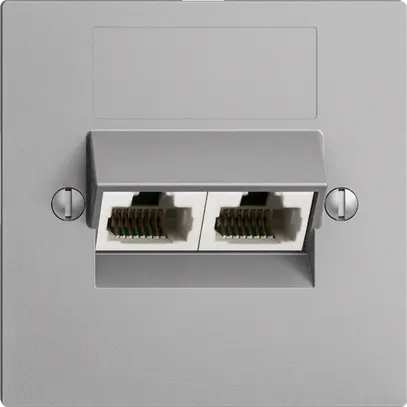 Presa INC 2×RJ45/u 4P sep. EDIZIOdue silver ITplus 
