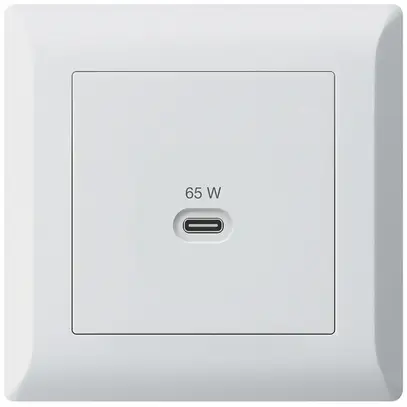 Presa di ricarica USB INC Hager kallysto.line tipo C 65W 3250mA bianco 