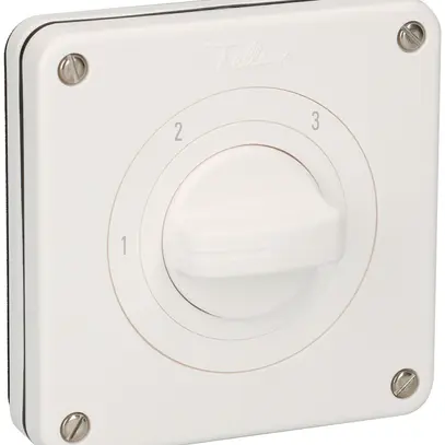 Commutatore INC contatti isol.galv.NEVO, 20A, 1P, 87×87mm, 2×60°, 1-2-3, bianco 