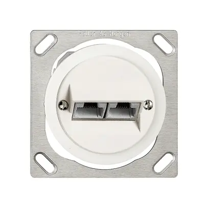 Scatola di raccordo INS JK stand. 2×RJ45 bianco 