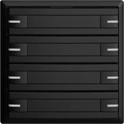 Poussoir ENC KNX 8× EDIZIOdue noir RGB avec LED avec insert papier 