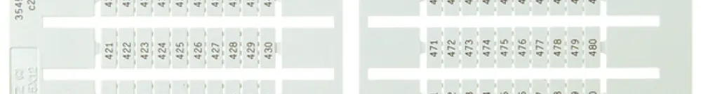 Etichetta di marcaggio 5×5mm 10×1…10, 5 carte da 100 