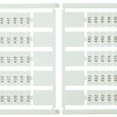 Etichetta di marcaggio 5×5mm 10×1…10, 5 carte da 100 