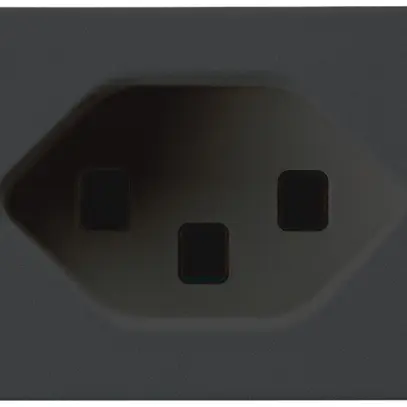 Pièce frontale Hager 1×type 23 FLF noir avec ressort avec bornes à vis 