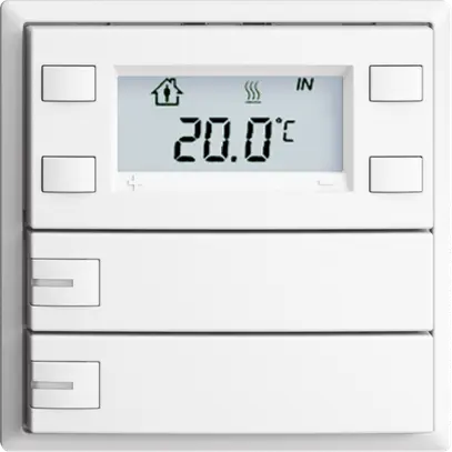 Pulsante RTH INC KNX 2×EDIZIOdue F bianco, con LED RGB 