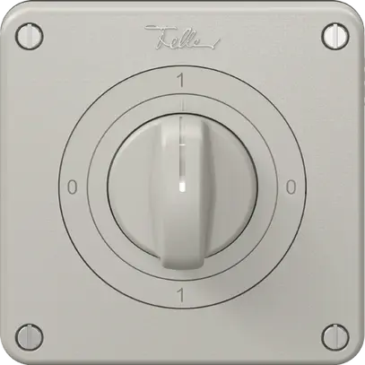 Interruttore rotativo NEVO N.CO 0/1L, con manopola, KS, 0-1-0-1, grigio chiaro 