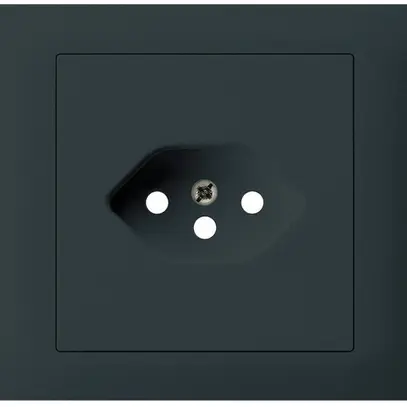 Kit frontale INS kallysto per presa INS G3 1×tipo 13 telaio avvitabile nero 