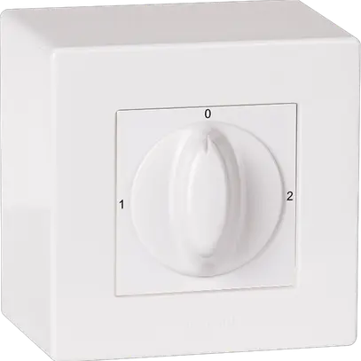Interrupteur rotatif AP ATO 2/2L I-0-II blanc 
