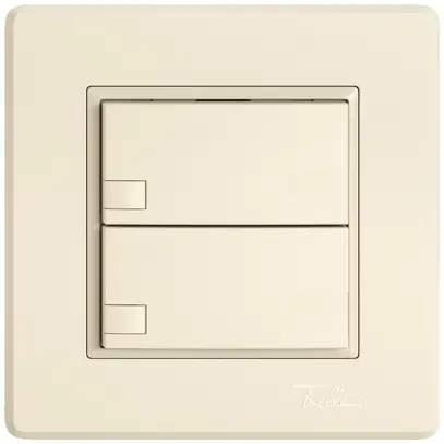 Pulsante KNX RGB INC EDIZIO.liv SNAPFIX® sensore temp.s.LED 2× com.1T cr 