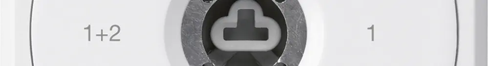 UP-Schlüsselschalter robusto ohne Klappdeckel ohne Zylinder 1/1P weiss Kombi 
