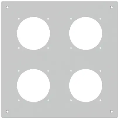 UP-Montageplatte robusto 2×2 Aluminium, grau 