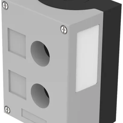 Boîtier p.montage en saillie EAO 45, 2×Ø 22.3 mm, support p.étiquette, M20, gris 