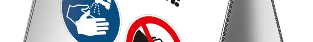 Support d'essai CIMCO "Hygieneregeln beachten" 300×500mm 