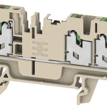 Borne de passage joignable S3C 2.5 DL 2.5mm² 24A 800V SNAP IN 3×1 DIN35 beige 