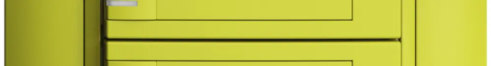 UP-Taster KNX 3-fach EDIZIOdue lemon RGB mit LED mit Papiereinlage 