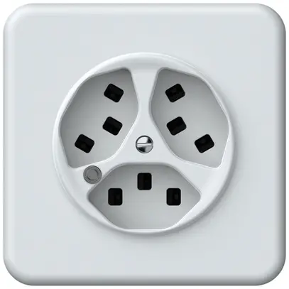 Presa INC origin 3×tipo 23 lum.verde 16A 230V 92×92mm bianco 