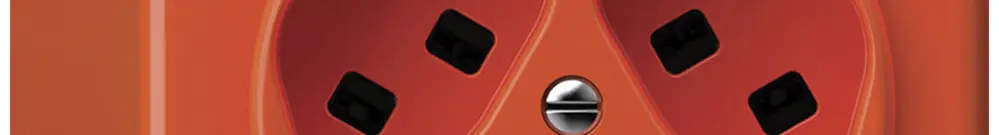 Presa AP origin 3×tipo 23 16A 230V 88×88×54mm arancione 