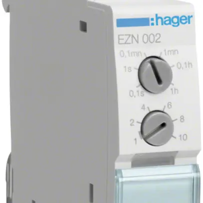Relè a tempo Hager EZN002 ritardato alla diseccitazione 1W 10A 
