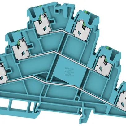 Durchgangs-Reihenklemme WM S3T 2.5mm² 22A 800V Feder 2×3 TH35 bl 