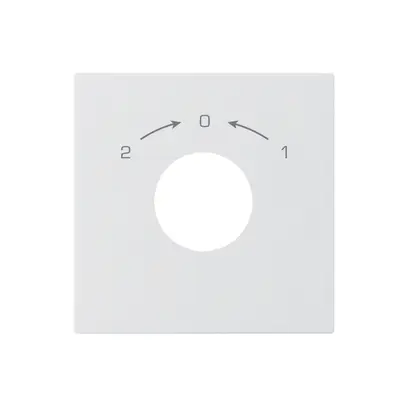 Kit frontale per contatto rotativo a chiave 60×60mm kallysto 1>0<2 bianco 