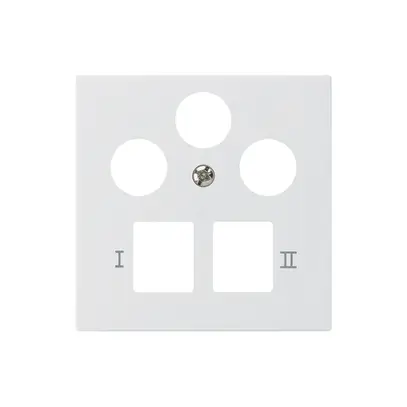 Plaque frontale kallysto pour R&M HWS blanc 3 trous SAT multimédia 
