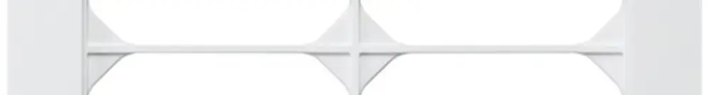Telaio di copertura INC kallysto.trend 4×2 bianco 154×274mm 