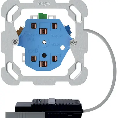 Prise INC 2×type 13/23 Hager, L1, adaptateur câble rond 