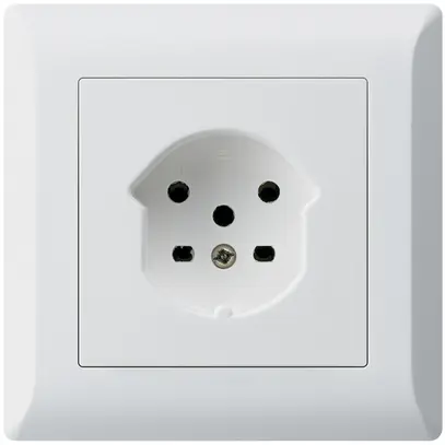 Prise ENC HA kallysto.line type 15 avec bornes enfichables blanc 