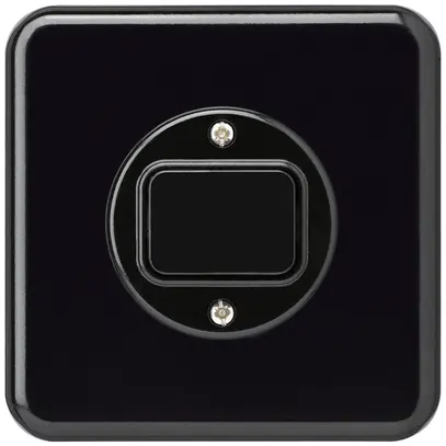 Kit frontale INC basico 86×86 nero per interr. pulsante 