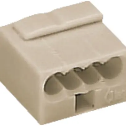 Morsetto di connessione WAGO MICRO per filo 4×0.6…0.8mm grigio 
