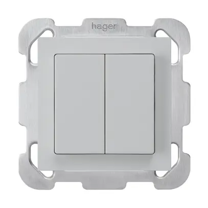 Interruttore INC kallysto 1/3+3/1P grigio chiaro con piastra di fissaggio 