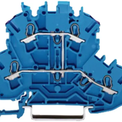 Borne 2 étages WAGO TOPJOB S (N) 2.5mm² bleu 