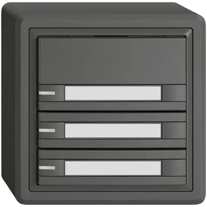 Poussoir universel AP EDIZIO.liv UNI SNAPFIX® a.LED RGB 6× comm.1T étiqu.grf 