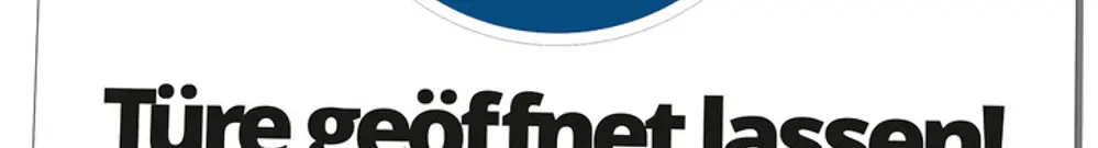 Placca di avviso CIMCO "Türe geöffnet lassen" 297×420mm 