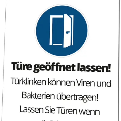 Placca di avviso CIMCO "Türe geöffnet lassen" 297×420mm 