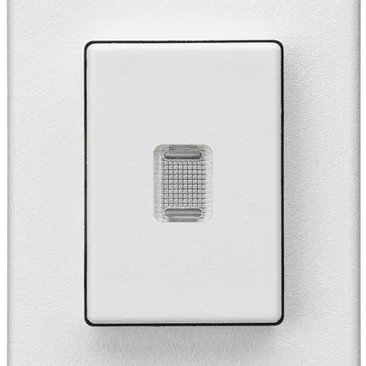 Interrupteur à poussoir INC Hager FLF 10A/250V 6/1L illuminé blanc 