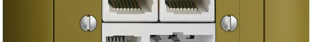 Scatola INC T+T/2×RJ45/RJ11/u ADSL ITplus EDIZIOdue olive 