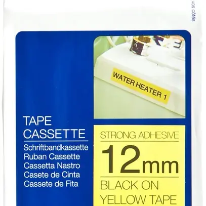 Schriftbandkassette Brother TZe-S631 12mm×8m, gelb/schwarz 