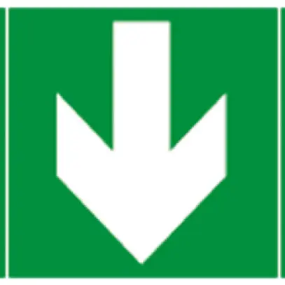 Set di autoadesivi per lampada di emergenza LEG U34LED, 2×uscita emer./1×freccia 